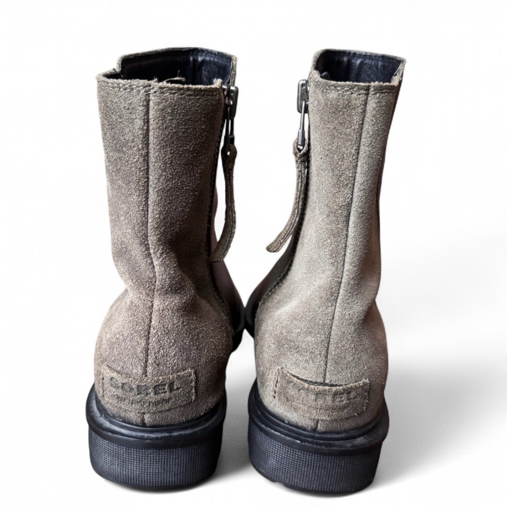 Sorel Phoenix Zip Boots Women's 9 Olive Green Leather Suede Waterproof Winter - Picture 11 of 16